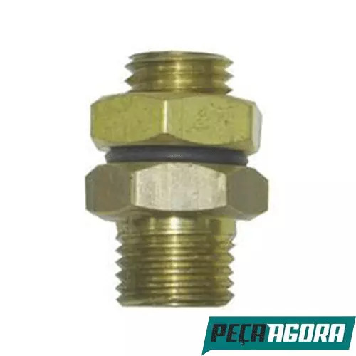  NIPLE ROSCA 12 X 1/4 E 3/16 NPT LATAO COM CONTRA PORCA ORIGINAL FP 32958 (76894