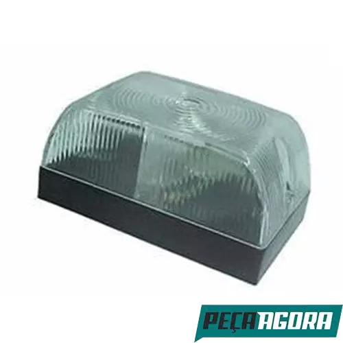  LANTERNA LATERAL RETANGULAR COM LENTE ARREDONDADA CRISTAL (45186)