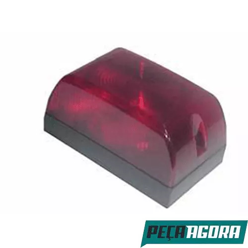 CAIXA 2 LANTERNA LATERAL LENTE REDONDA VERMELHA (CX.45188**2)