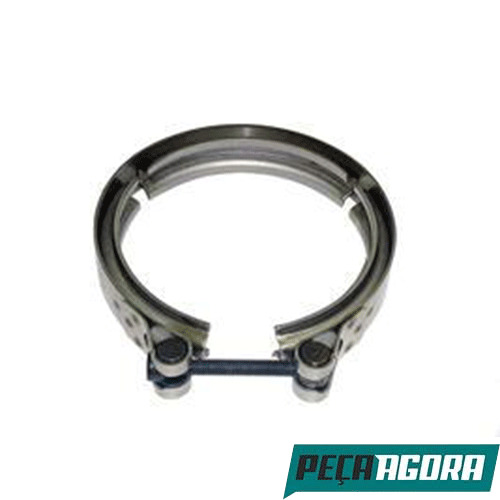  ABRACADEIRA SAIDA MOTOR CARACOL INOX PARA SCANIA SERIE 4-124 (1433190)