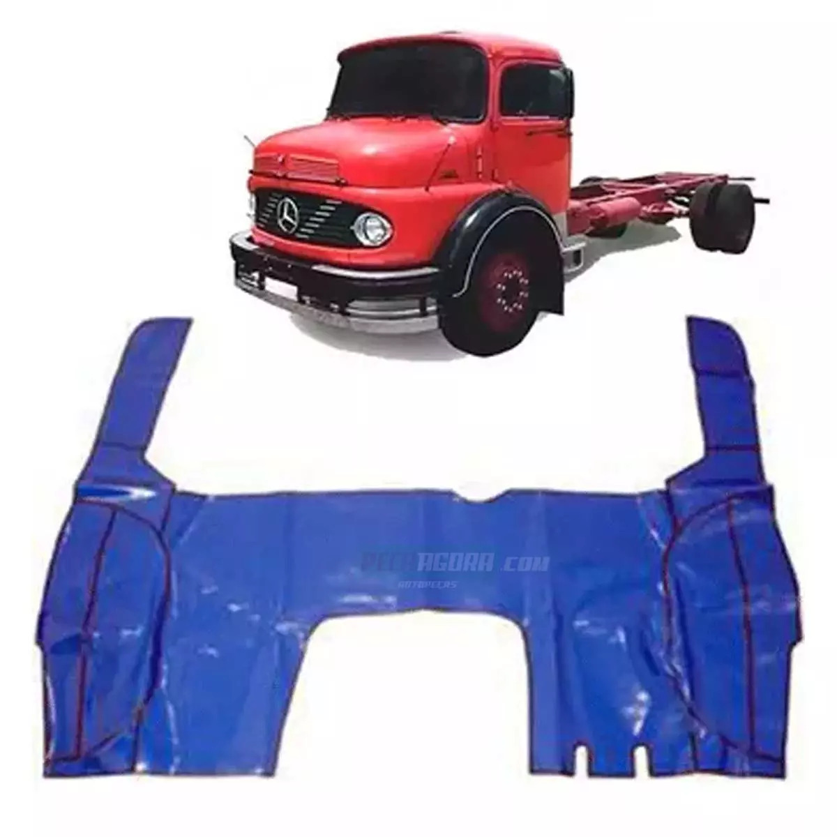 TAPETE VINIL AZUL CAMINHAO MB 1113 1313 1513 2013 2213 (PUES805A-3446848989)