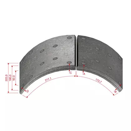 SAPATA FREIO TRASEIRO COM ROLETE CHAPA (S241)