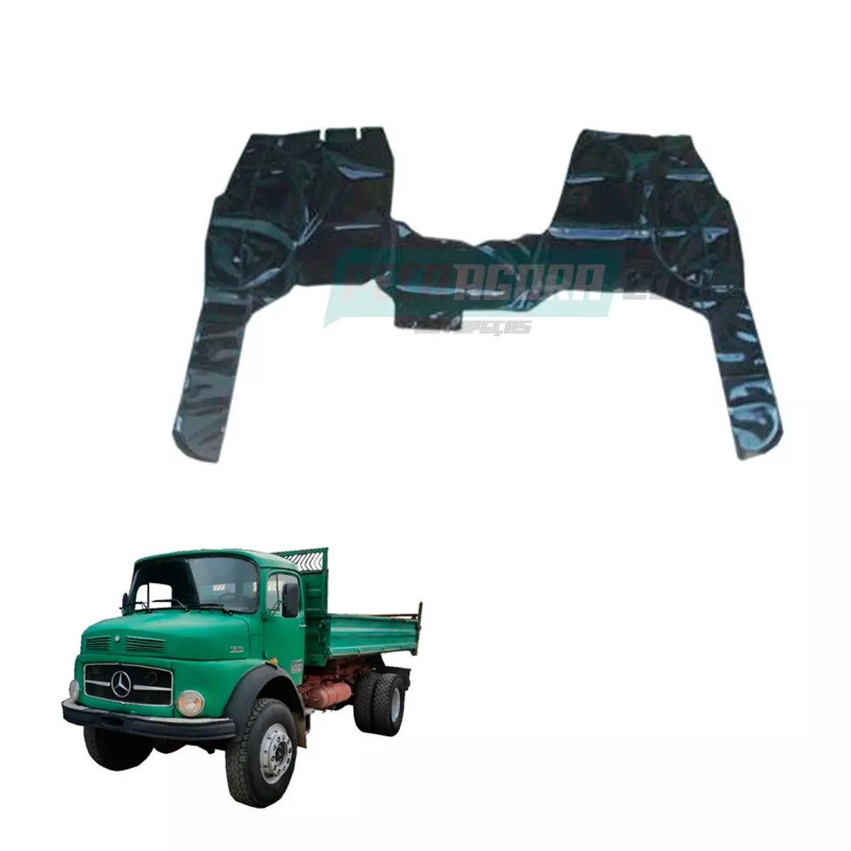 TAPETE VINIL CAMINHAO MB 1519 CABINE SIMPLES PRETO (PUES801P)