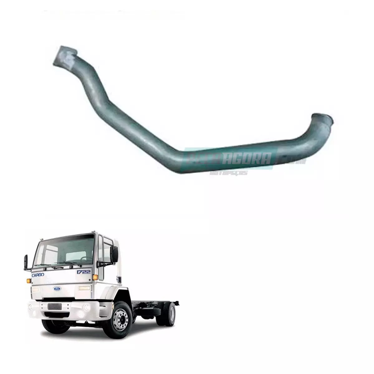 TUBO DIANTEIRO ESCAPE COM FREIO MOTOR FORD CARGO 1722E 2422E 2428E 2622E 2628E (