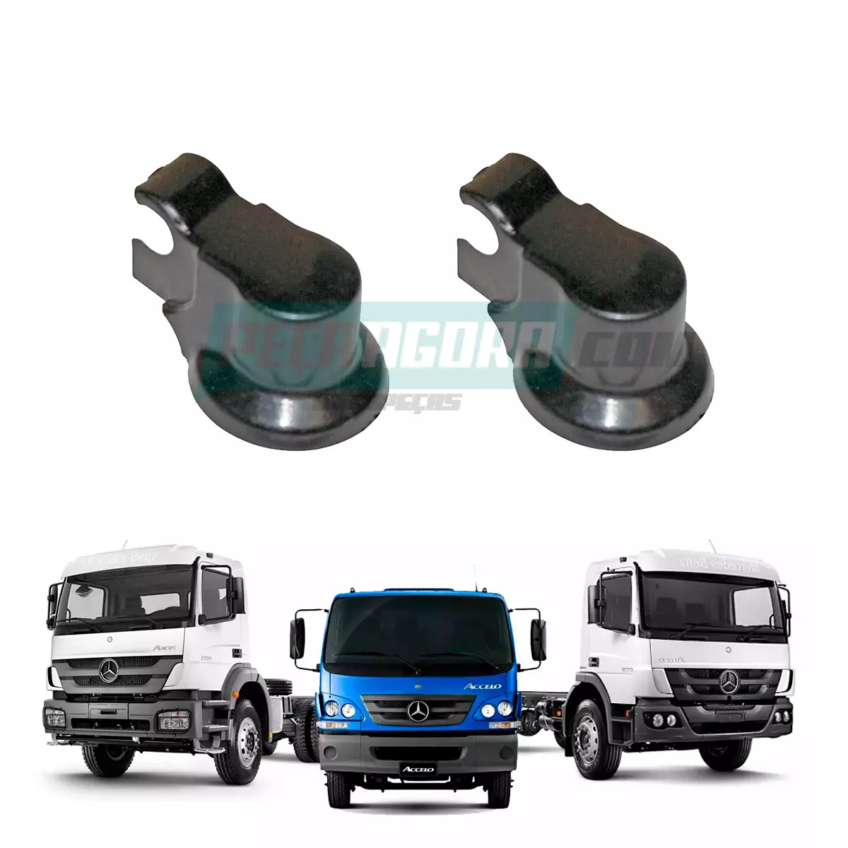 PAR CAPA PLASTICA BRACO LIMPADOR MB ATEGO AXOR 1933 2035 2540 ACCELO 715C 815 91