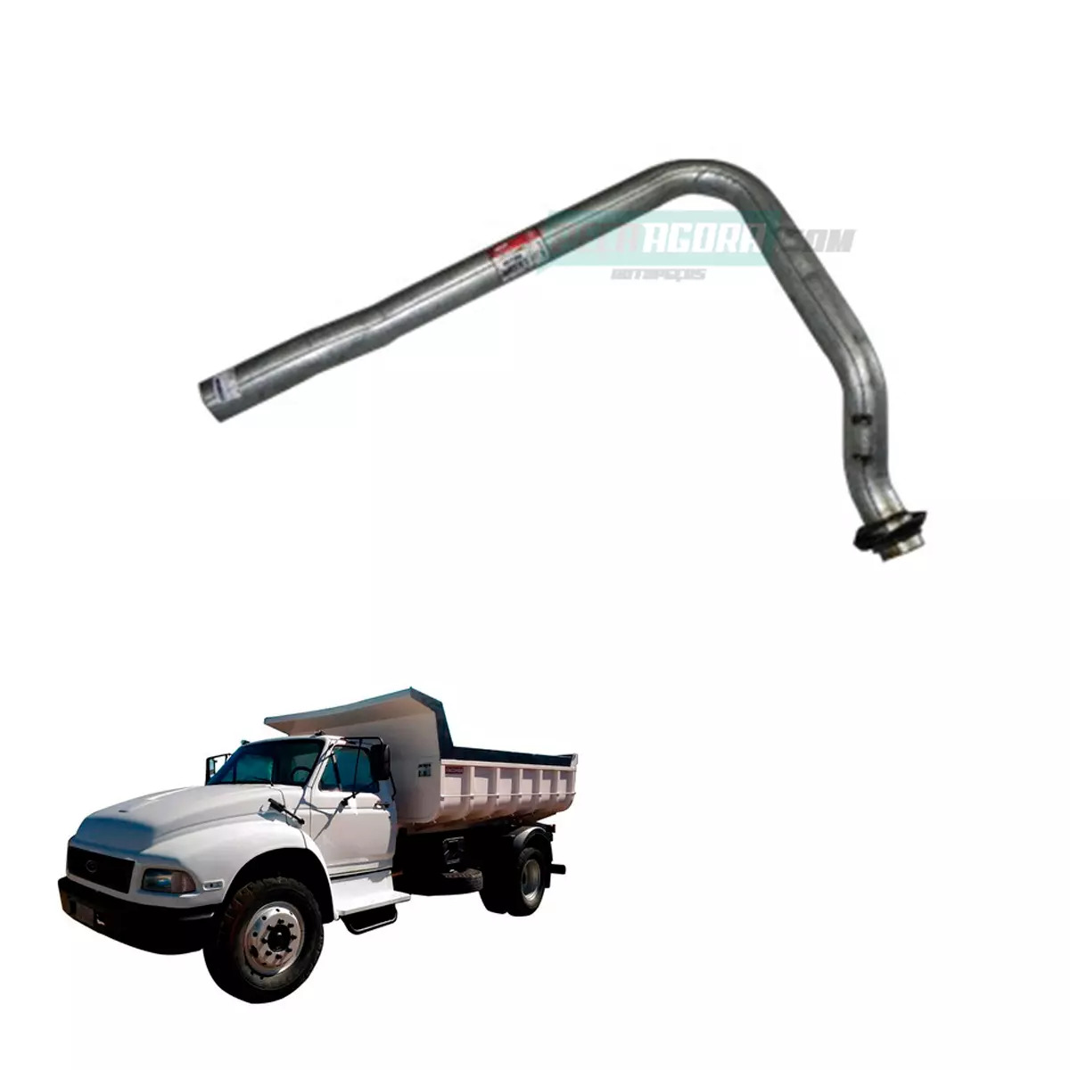 TUBO DIANTEIRO ESCAPAMENTO FORD F12000 F14000 92 A 95 MOTOR MWM (TNR253101)