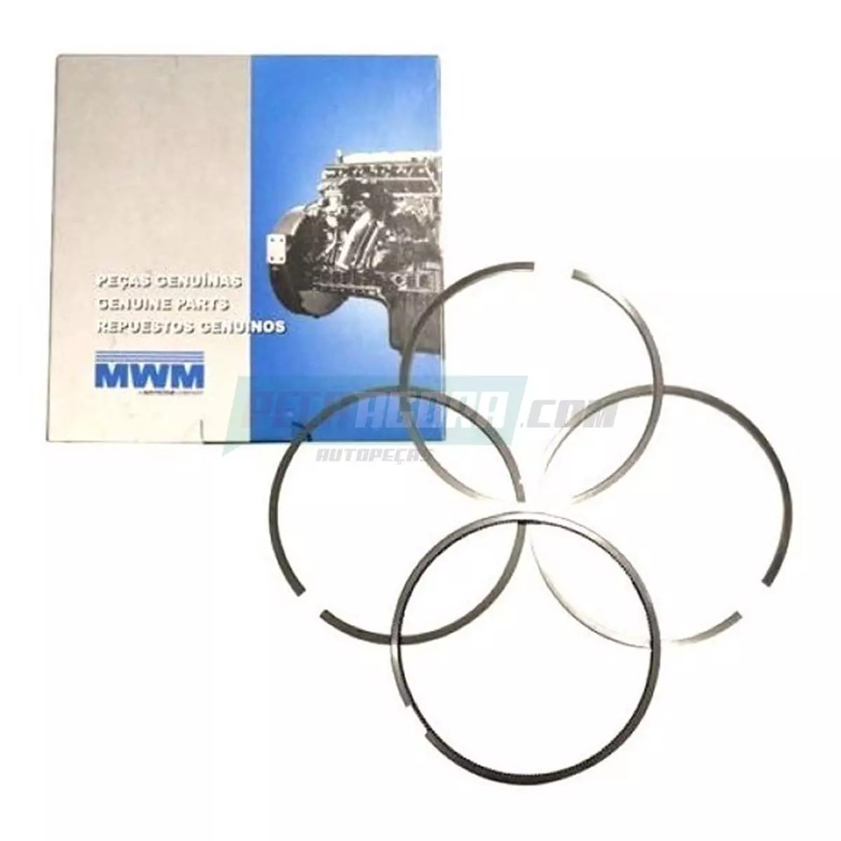 JOGO ANEIS 226 PARA 1 CILINDRO ORIGINAL MWM MOTOR 226-4 MOTOR D226-4 FORD F4000 