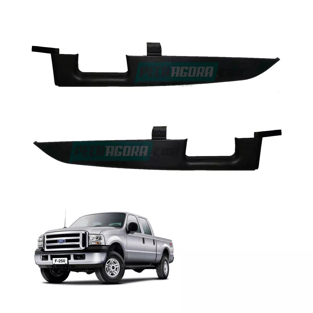 PAR PUXADOR INTERNO PORTA PRETO LD LE FORD F250 F350 F4000 (YC352524140BAN2B:)
