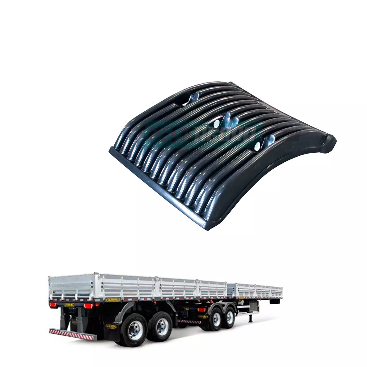 MEIO PARALAMA CARRETA E BITREM GUERRA DIANTEIRO DIREITO PLASTICO REFORCADO (TF10