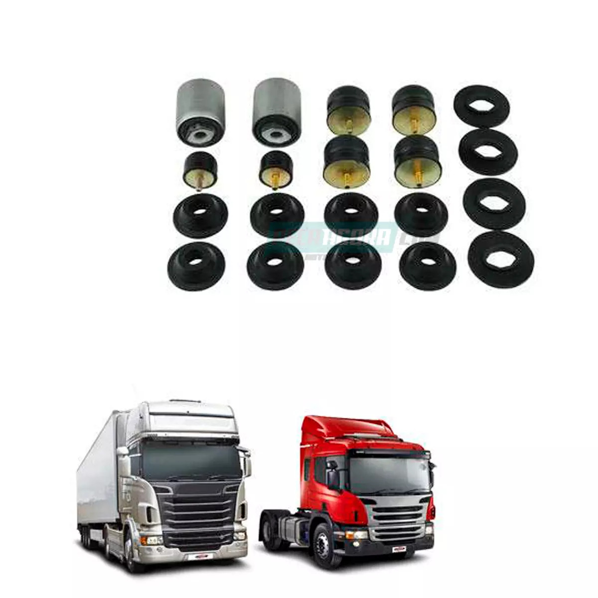 KIT REPARO BUCHA SUSPENSAO CABINE PARA SCANIA 114 124 164 94 PGR (1961366A)