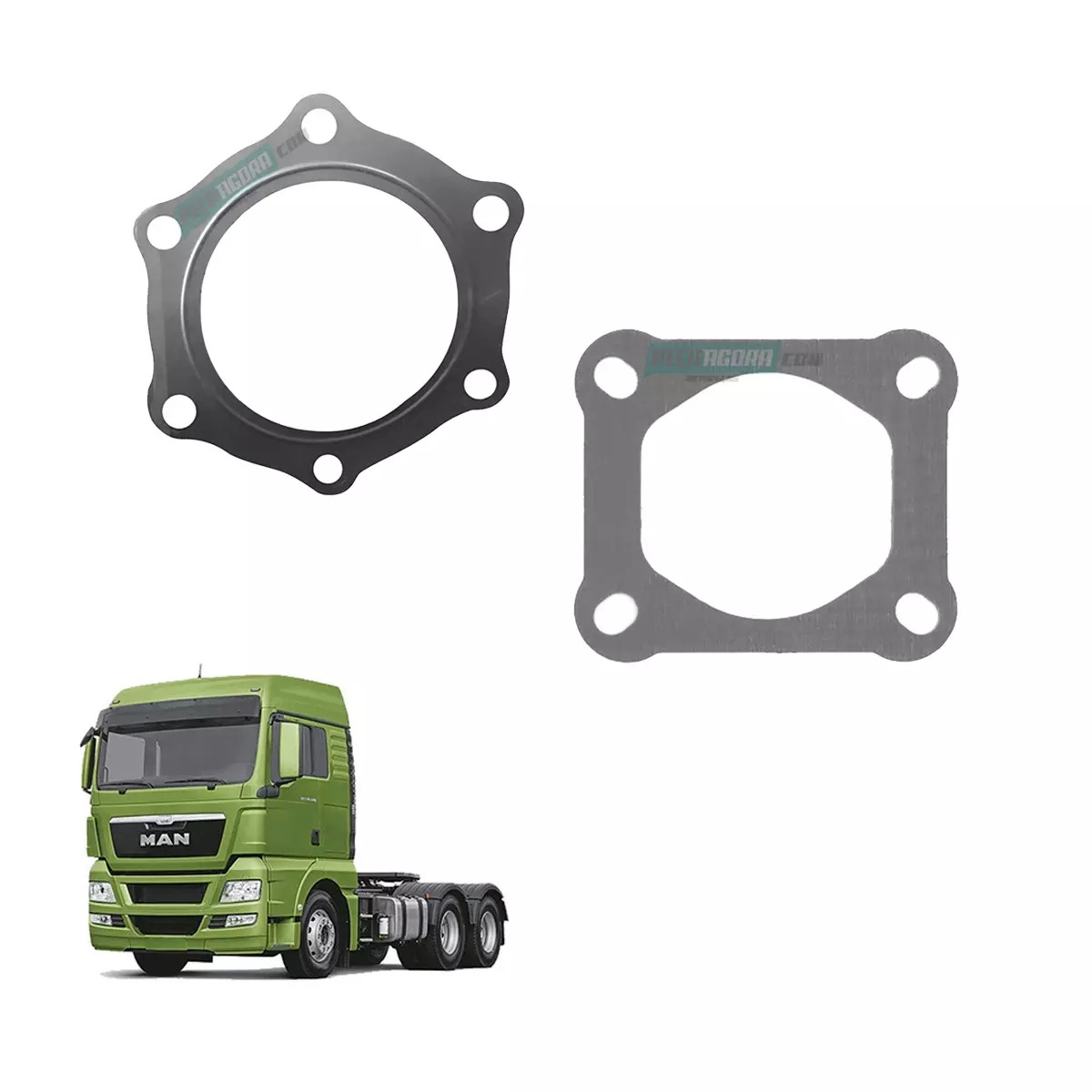 KIT JUNTA ENTRADA + JUNTA BASE TURBINA MOTOR MAN D2676 TGX 29440 28440 29480 (K.