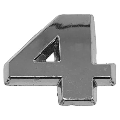 NUMERO 4 CROMADO PONTENCIA VW (ML3384)