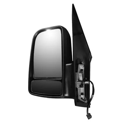 ESPELHO RETROVISOR LE ELETRICO COM DESEMBACADOR BRACO CURTO 318MM MB SPRINTER AN