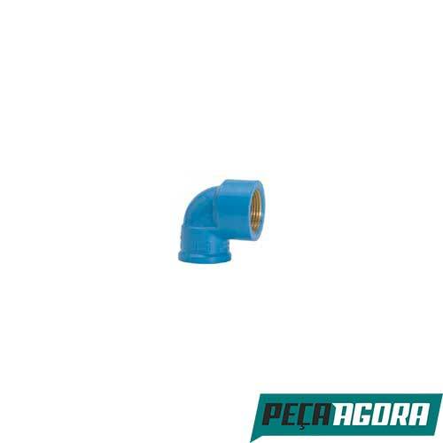JOELHO LRM AZUL ROSCA LATAO AMANCO 90 25MM X 3/4 PACOTE C/ 24 (19913CC)