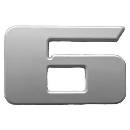 EMBLEMA 6 CROMADO FORD POTENCIA (ML3396)