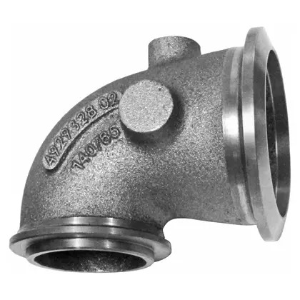 CONEXAO COTOVELO SAIDA ESCAPE MOTOR CUMMINS ISC FORD CARGO 4432 2632E 2932 5032 