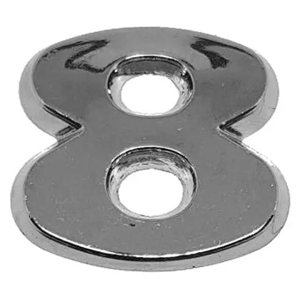 NUMERO 8 CROMADO PONTENCIA VW (ML3388)