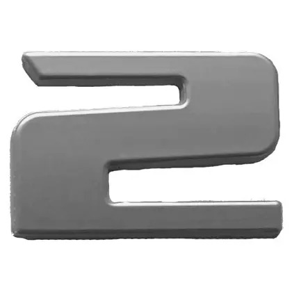 EMBLEMA 2 CROMADO FORD POTENCIA (ML3392)