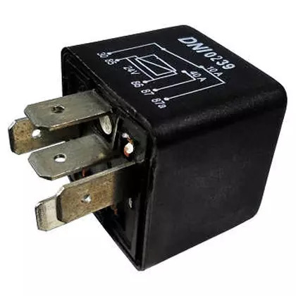 RELE AUXILIAR REVERSOR 40-10A 24V VW 5 TERMINAIS - SEM SUPORTE (2RP941589-)