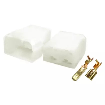 KIT CONECTOR MACHO FEMEA COM TERMINAL UNIVERSAL 6,3MM 4 VIAS (ETE7504)