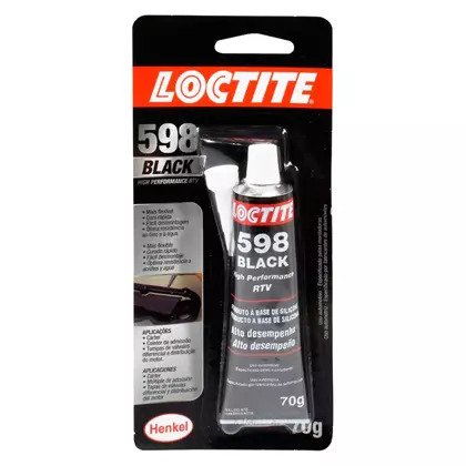 SILICONE PRETO LOCTITE 598 70G VEDANTE BASE OXIMICA INDICADO PARA FAZER JUNTAS E