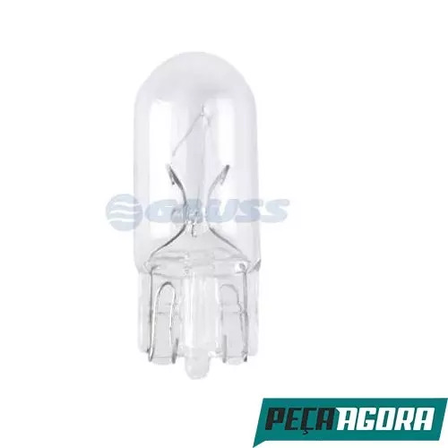 CAIXA 10 LAMPADA PINGAO CAMARAO 24V VOLTS W5W BRANCA (CX.GL2825B**10)