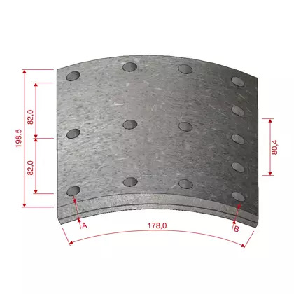 JOGO LONA FREIO DIANTEIRA  STD (DV903DNA28) (DV903DNA28.)