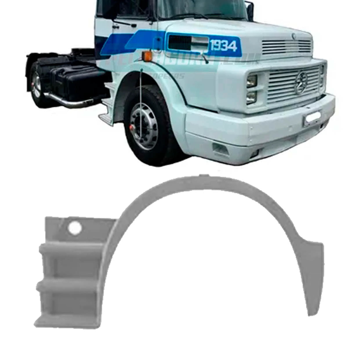 PARALAMA DIREITO FIBRA  MB 1934 1932 1933 COM BASE  (3508807306-1200)