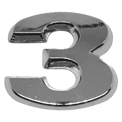 NUMERO 3 CROMADO PONTENCIA VW (ML3383)