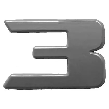 EMBLEMA 3 CROMADO FORD POTENCIA (ML3393)
