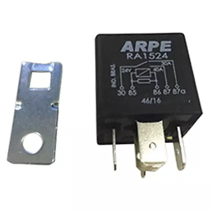 RELE AUXILIAR 24V 40A 30A 5 TERMINAIS MB FORD VW AGRALE PARA IVECO PARA SCANIA V