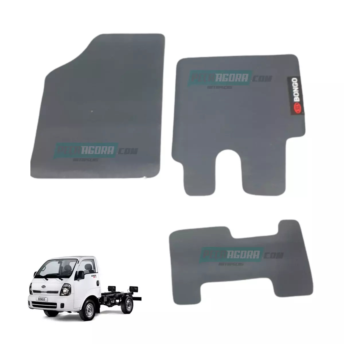 TAPETE KIA BONGO K2500 2005 A 2012 BORRACHA COM NOME E LOGO (138233)