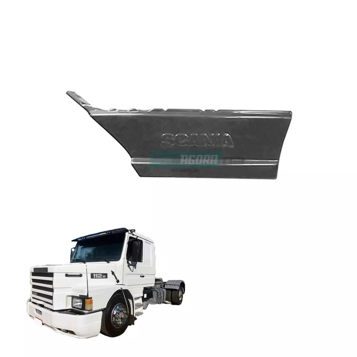 TAPA ESTRIBO PEGA CHINELO LADO ESQUERDO PARA SCANIA T112 T113 BICUDO 1 DEGRAU PL