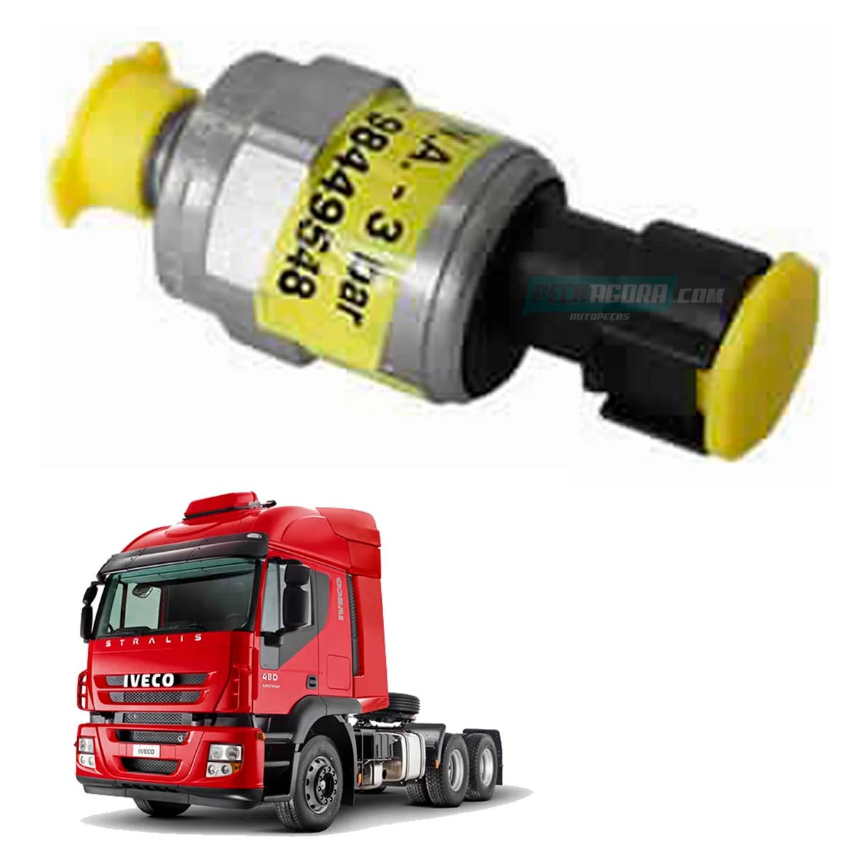 INTERRUPTOR DE AR 3 BAR IVECO CURSOR CAVALLINO EUROCARGO EUROTECH EUROTRAKKER TE