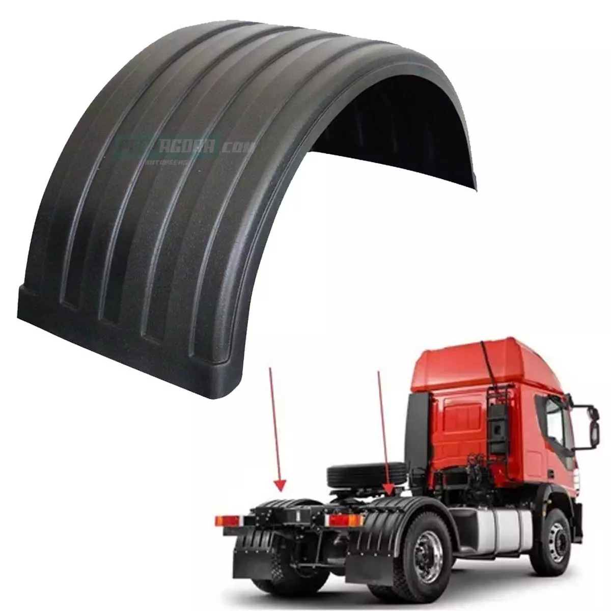 PARALAMA TRASEIRO IVECO STRALIS EUROTECH 4X2 PLASTICO (503103654-Z889)