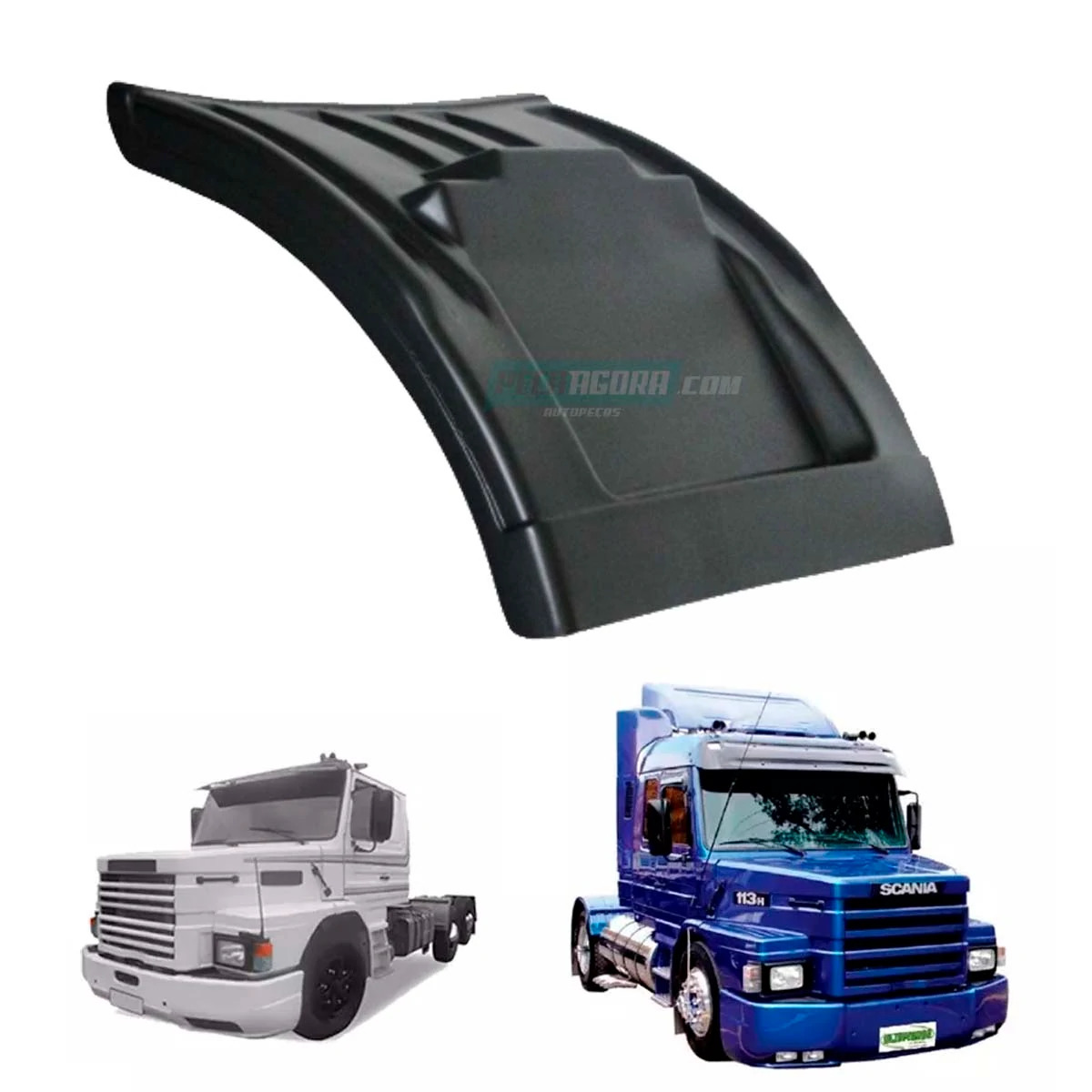 MEIO PARALAMA TRACAO TRASEIRO PARA SCANIA SERIE 3 112 113 143 PRETO (1678122-Z56