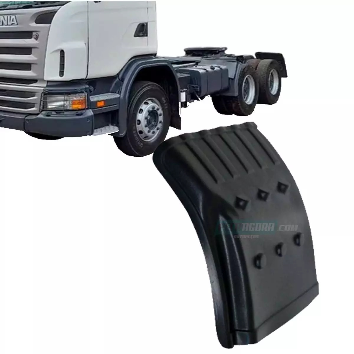 MEIO PARALAMA TRASEIRO TRACAO PARA SCANIA 94 114 124 SERIE S 2019.. PRETO DIANT 