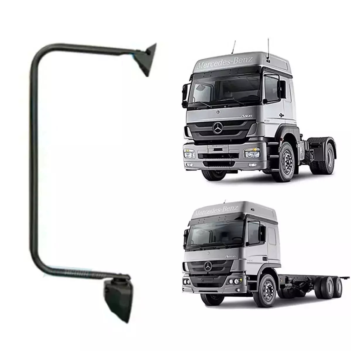 BRACO ESPELHO RETROVISOR LE COM ESPELHO AUXILIAR MB AXOR ATEGO 2007 A 2012 (0021