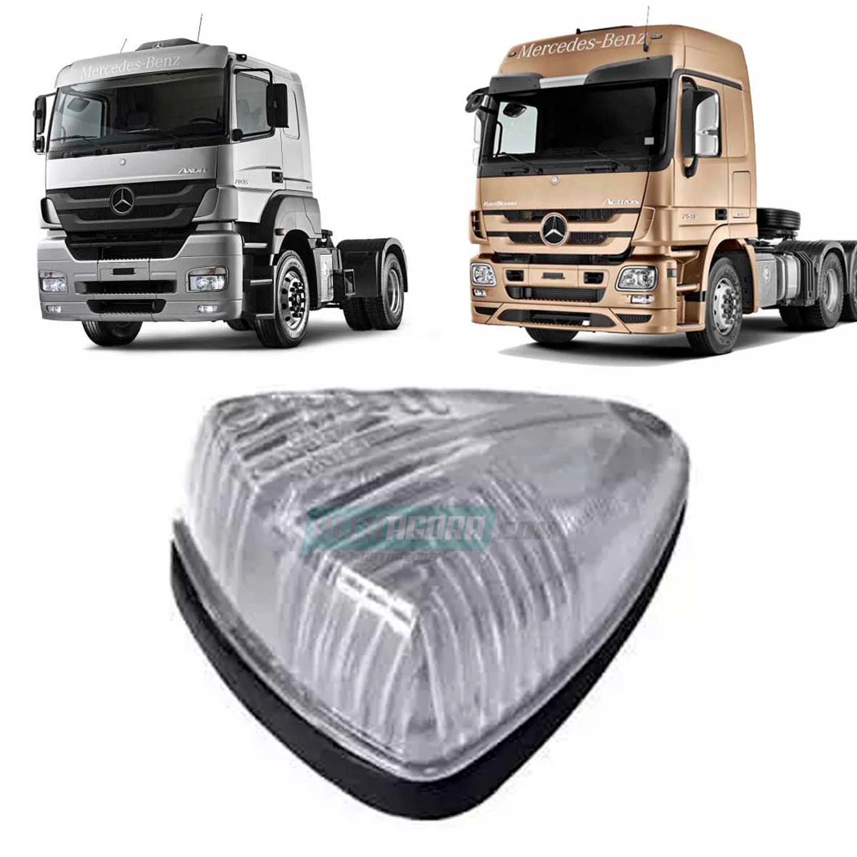 LANTERNA TETO EXTERNO DELIMITADORA MERCEDES BENZ CORUJA CR PL0594 (443903)