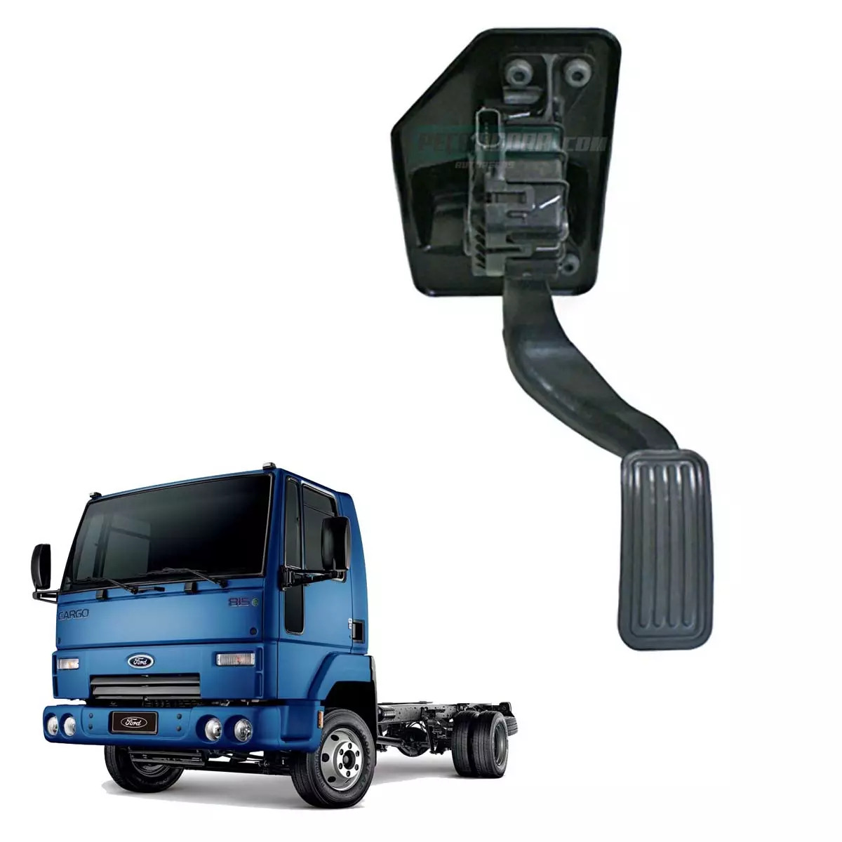 PEDAL ACELERADOR 24V FORD CARGO 815E 816 1119 1317E 1517E 1717E (6C459G883AA.)