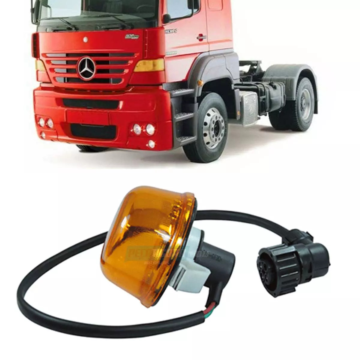 LANTERNA SETA DIANTEIRA PARALAMA MB AXOR 1933 2533 1938 1938S 1944 - COM SOQUETE