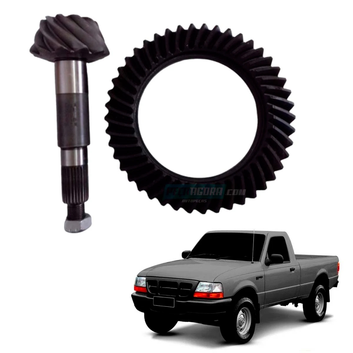 COROA PINHAO 41X11 DIFERENCIAL DANA 44 RAT 3,73 FORD RANGER XL XLS MOTOR 4.0 2.8