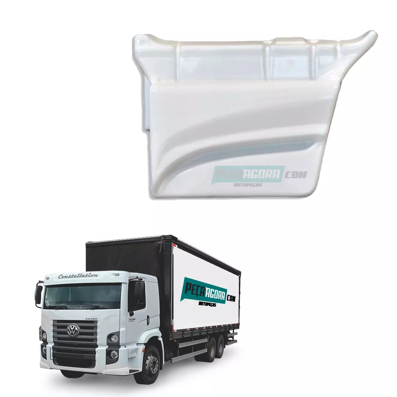 TAMPA ESTRIBO ESQUERDO VW CONSTELLATION 1 DEGRAU - PLASTICO (R006781)