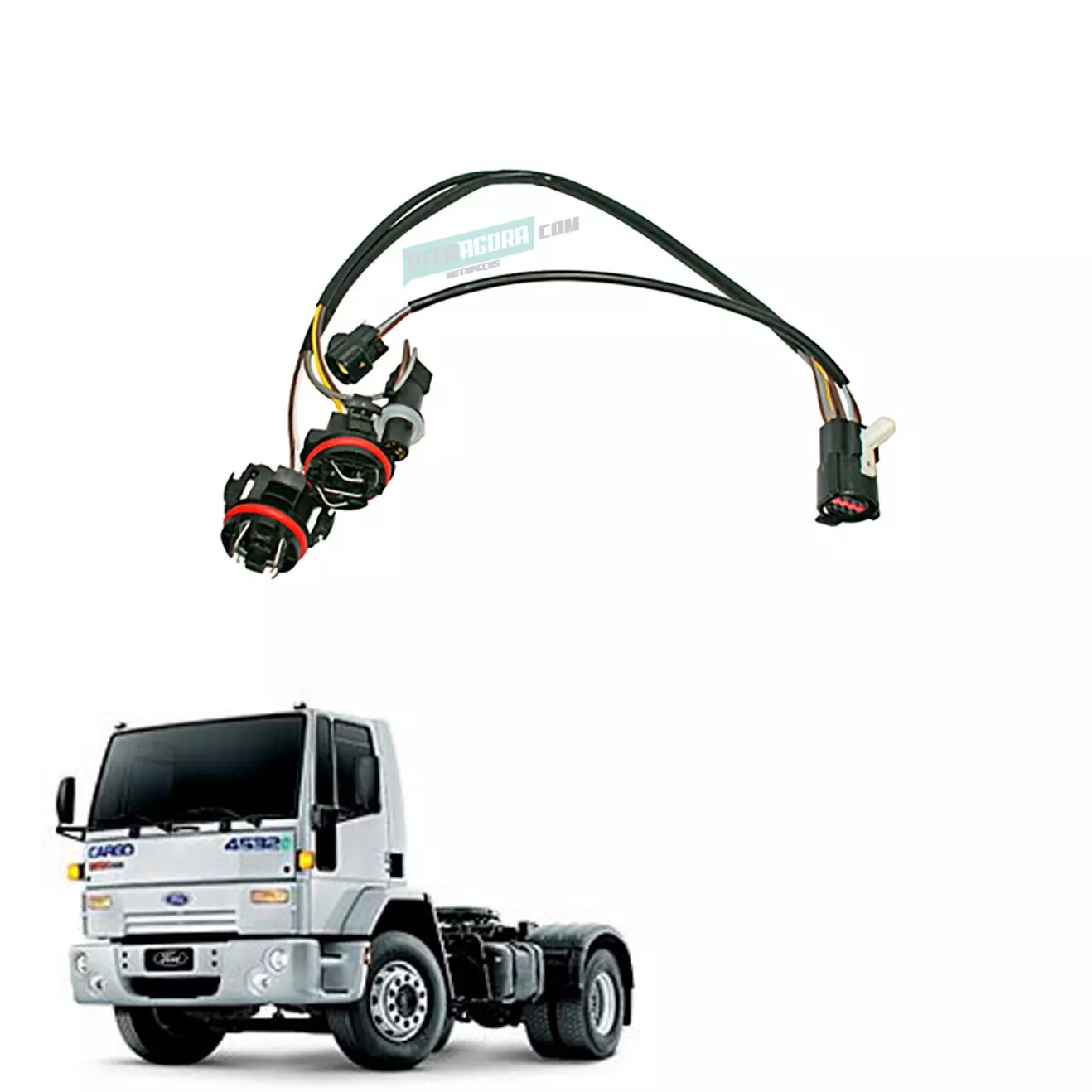 CHICOTE FAROL 24V FORD CARGO 1632E 2932E 4532E 6332E 2010 2011 (BH0X13A006BA)