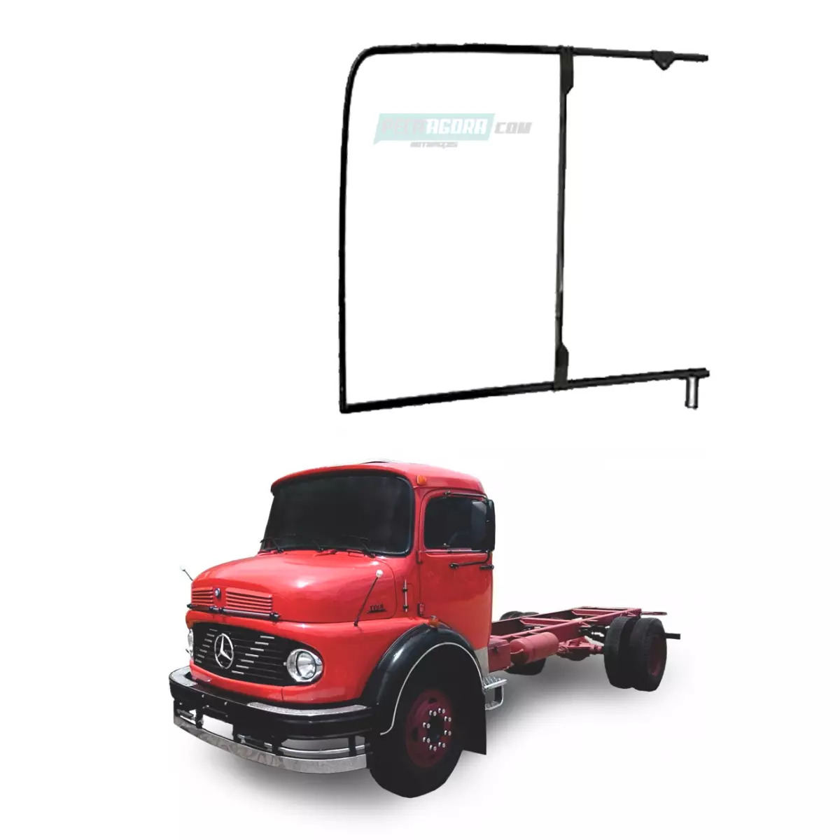 QUADRO DO VIDRO PORTA MB MERCEDES BENZ 1113 1518 ESQUERDA (3447200030)