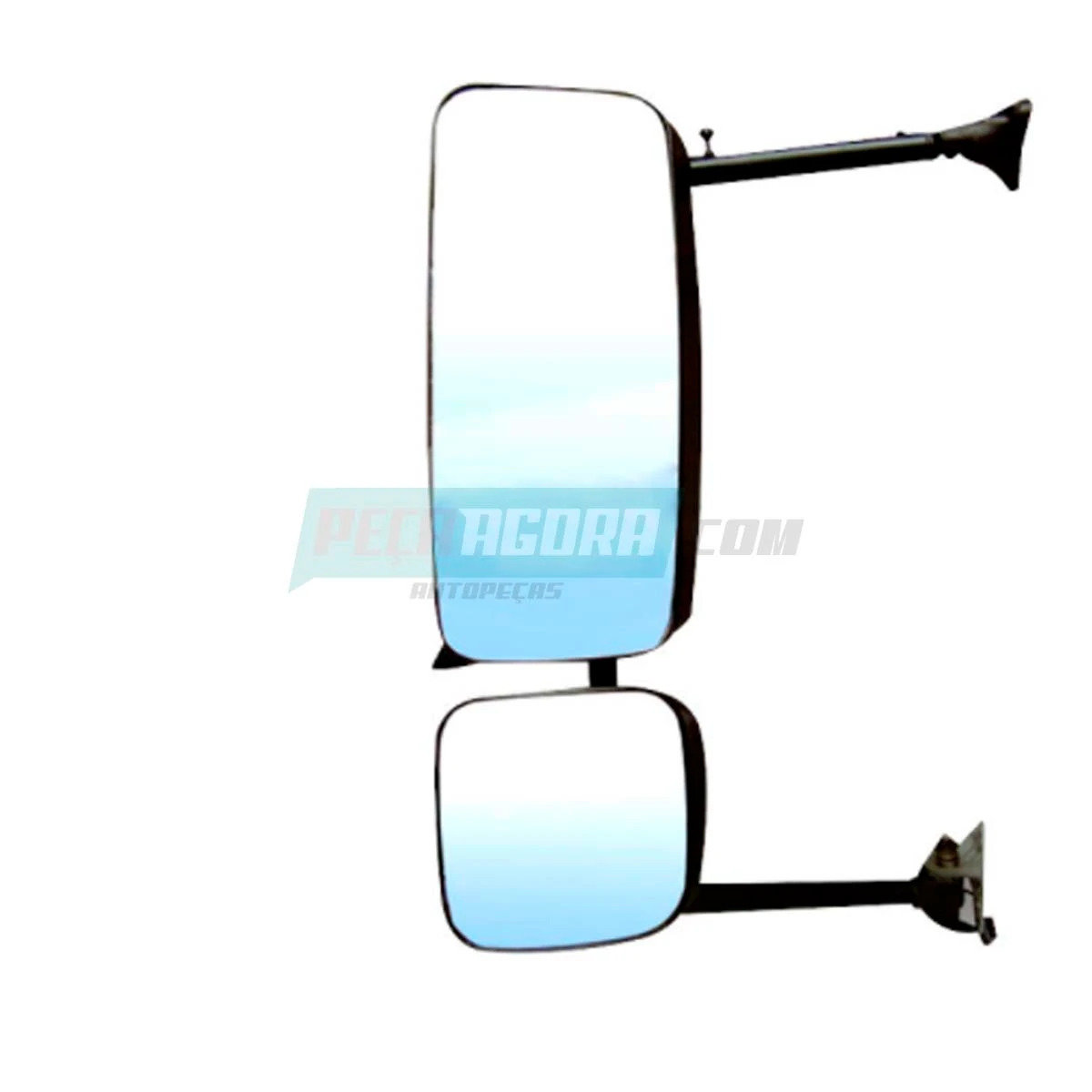 ESPELHO RETROVISOR MANUAL COM AUXILIAR E DESEMBACADOR ESQUERDO MB AXOR 2007 A 20