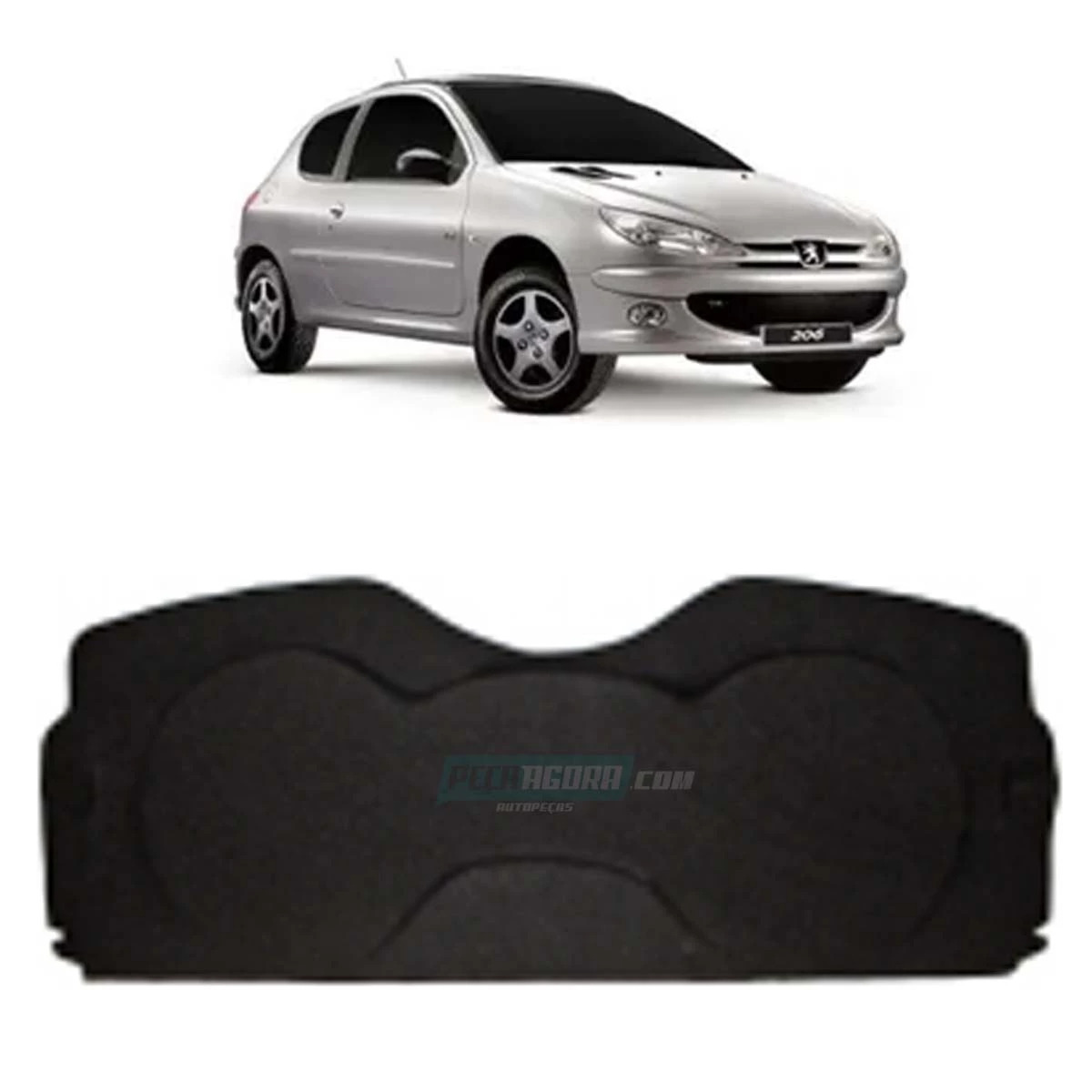 TAMPA PORTA MALA PEUGEOT 206 03 A 10 PRETO (M308200)