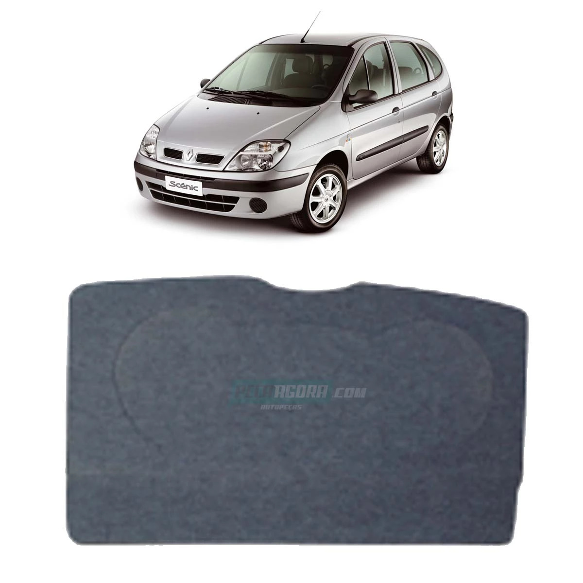 TAMPA PORTA MALA RENALT SCENIC 99 EM DIANTE PRETO (M308626)