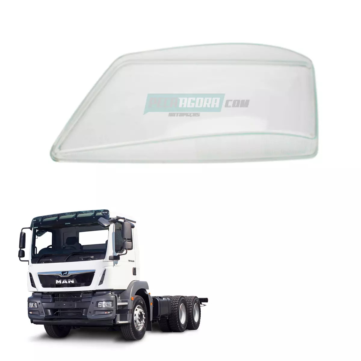 LENTE FAROL PRINCIPAL ESQUERDA MAN TGX TGS (2V5941115A-81251100083)