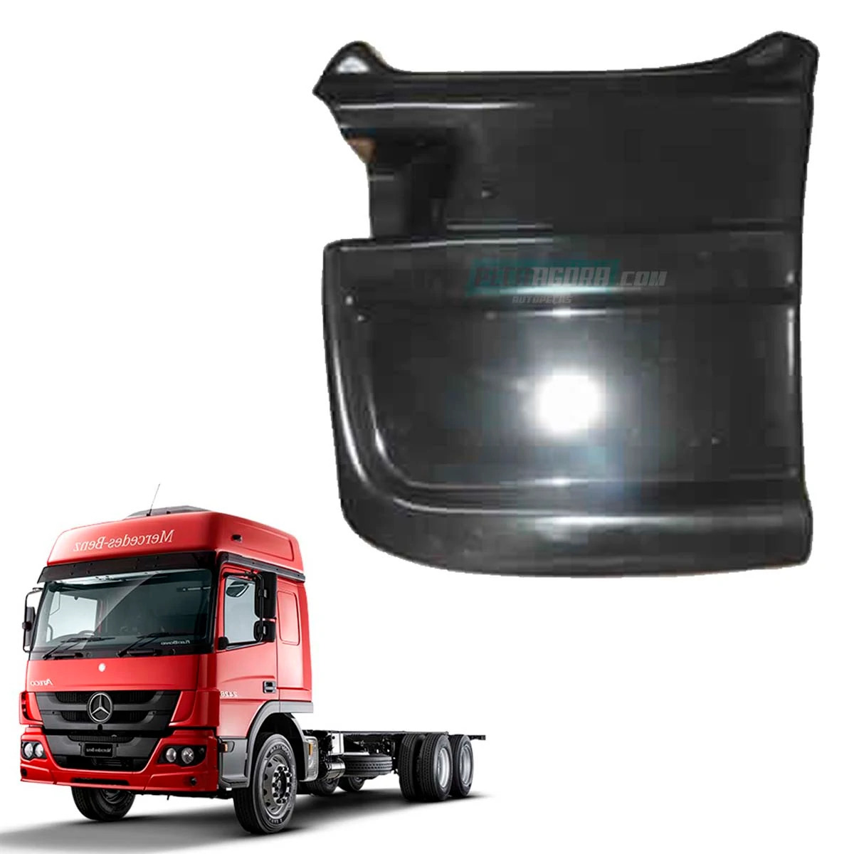 TAMPA ESTRIBO ESQUERDO 2 DEGRAUS MB ATEGO ATE 2011 - PLASTICO (FT143)